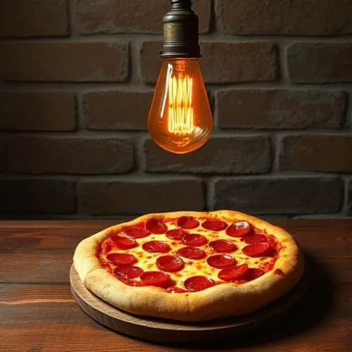 lamp pepperoni pizza large